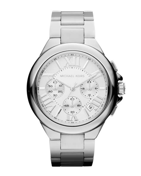 cheap silver michael kors watch|michael kors chronograph watch silver.